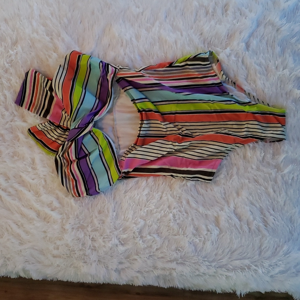 Eloquii One Shoulder Twist Front Swimsuit